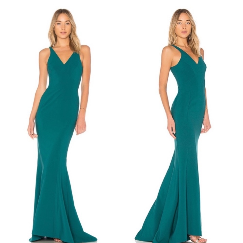 Likely Elisa Gown Veridian Green Trumpet Dress Size 0